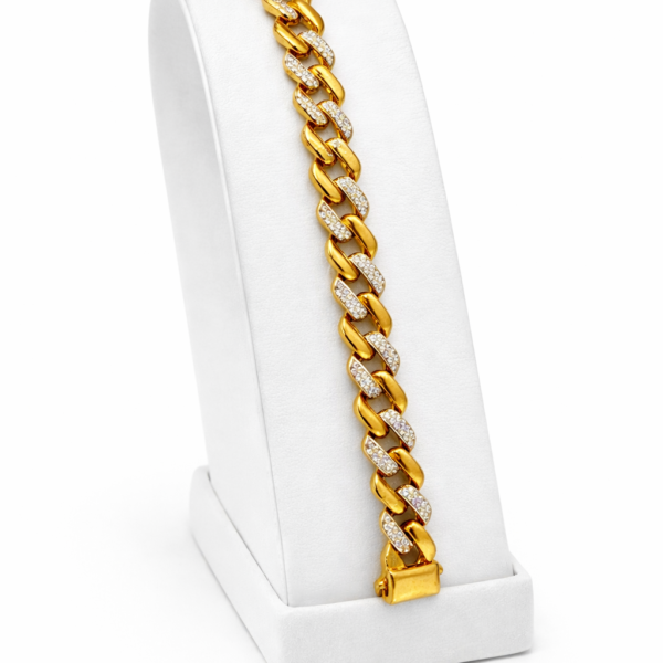 1 gram gold plated men's bracelet - traditional design