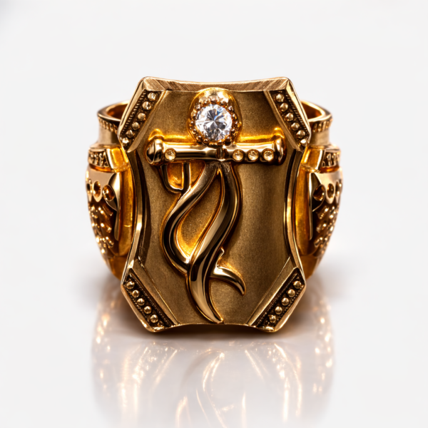 KRISHNA MEN'S EXCELLENT DESIGN RING (1 GRAM GOLD PLATED )