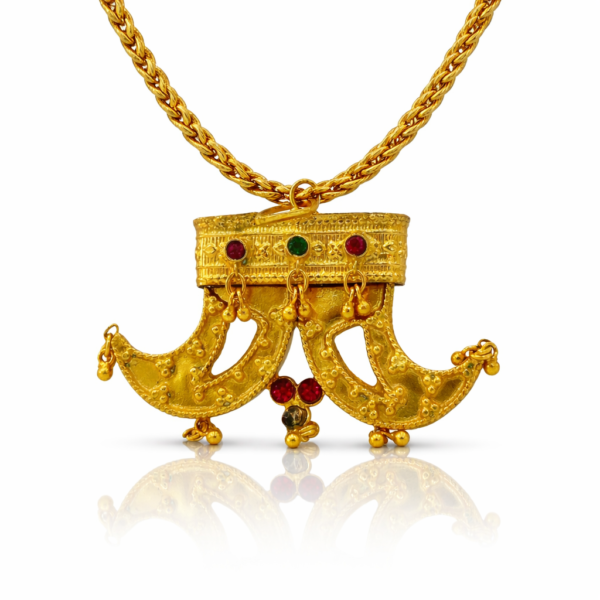 GOLD PLATED SHER NAKH PENDENT FOR MEN