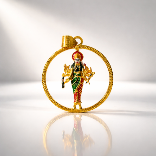 MAA SADHI DESIGNER PENDENT ( 1 GRAM GOLD PLATED)