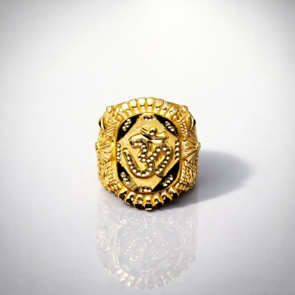1GM OM RING DESIGN WITH GOLD PLATED