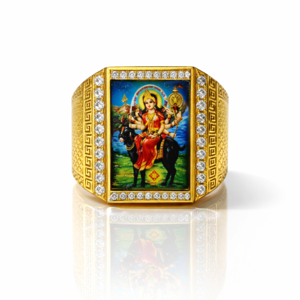 MAA MELDI PHOTO &SIDE DAIMOND RING FOR MEN'S