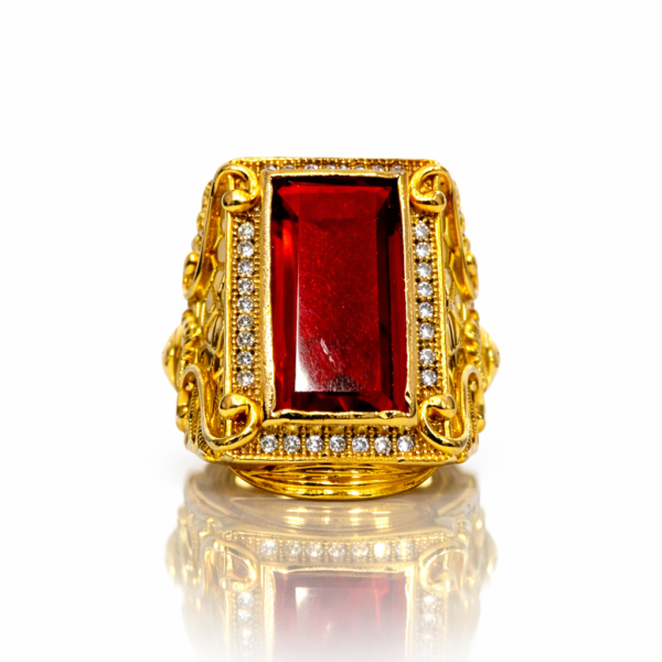 RAJWADI DESIGN GOLD PLATD Ring (1 Gram Gold Plated)