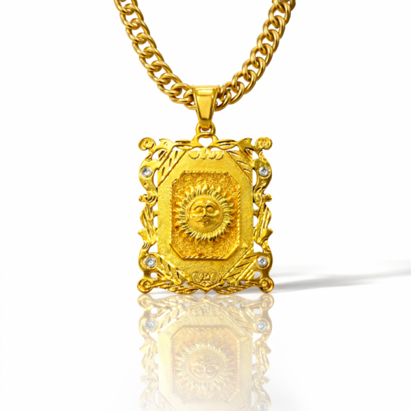 GOLD PLATED SURYA PENDENT ( 1 GRAM GOLD PLATED )