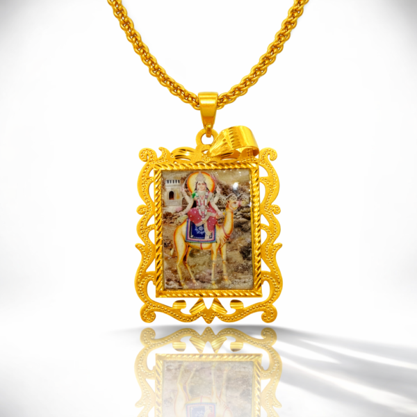 GOLD PLATED DASAMA PHOTO PENDENT