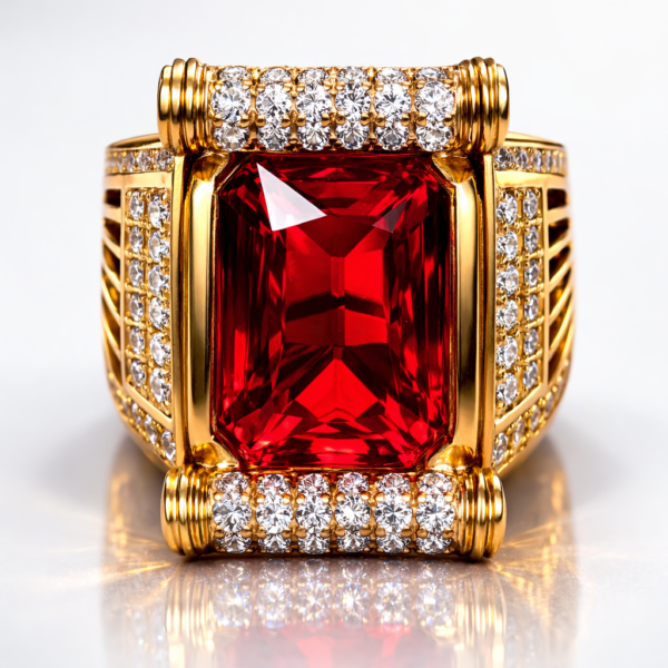 DAMRU RING GOLD PLATED FOR MEN