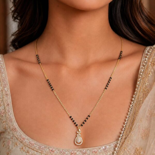 ARVI SPARKLING GOLD PLATED WEDDING MANGALSUTRA FOR WOMEN