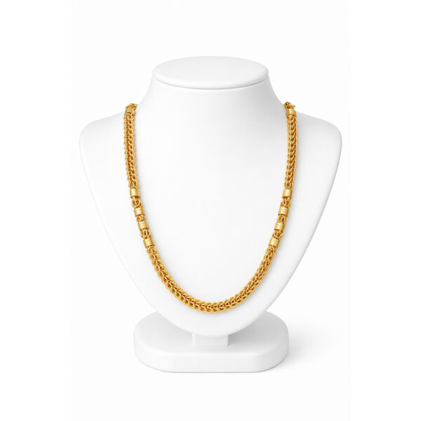 Dual s cut with skirt nawabi chain for men (1 gram gold plated )