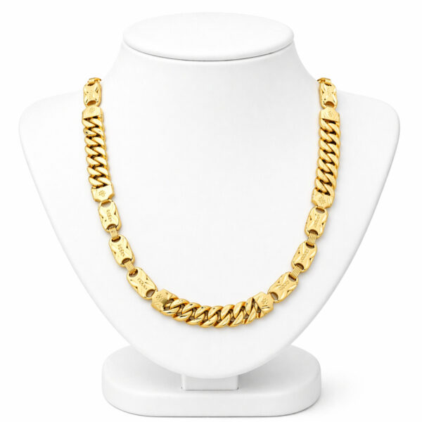 POKAL WITH NAWABI LATEST DESIGN HIGH -QULITY GOLD PLATED CHAIN FOR MEN