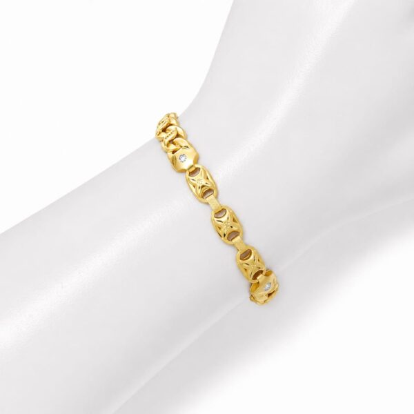 1 GRAM GOLD PLATED LATEST DESIGN POKAL BRACELET FOR MEN