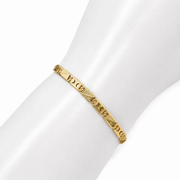 1 GRAM GOLD PLATED bisckuit  BRACLET FOR MEN