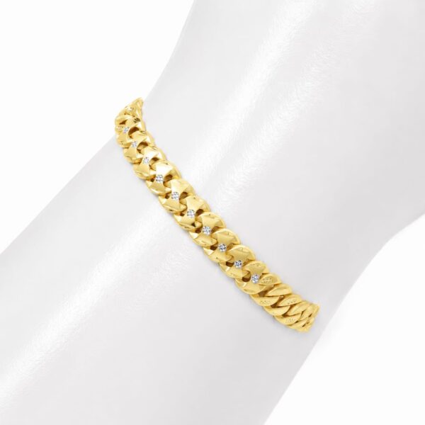 BRACELET WITH A SIMPLE DESIGN OF MIYUKI BEADS IN A GOLD PLATED