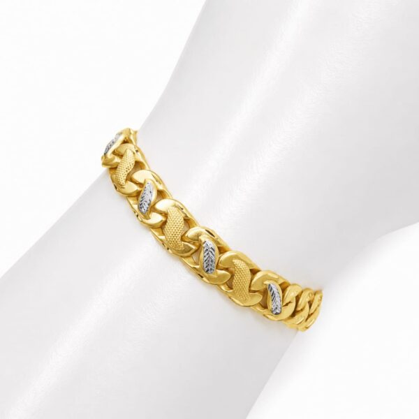 CUTE GOLD NAKSHI BRACELET FOR MEN (1 GRAM GOLD PLATED)