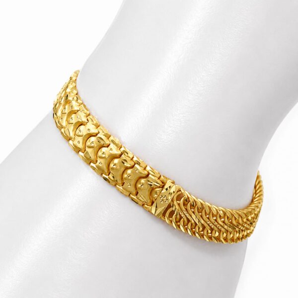 1 gram gold plated men's bracelet - traditional design