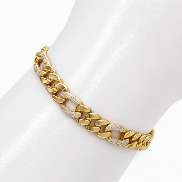 Gold plated rudraksha bracelet for men