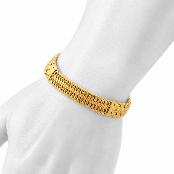 PLANE GOLD PLATED KADA FOR MEN
