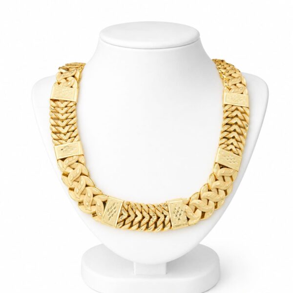1 GRAM GOLD PLATED ATTENTION GETTING DESIGN CHAIN FOR MEN