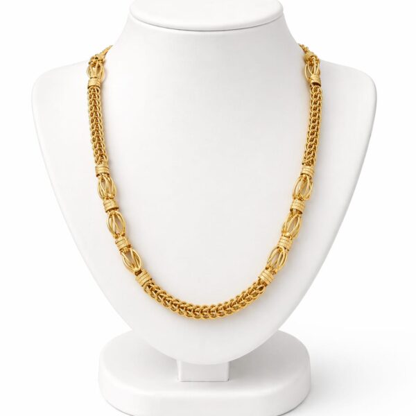 1 GRAM GOLD GOP FLOWER CHAIN FOR MEN
