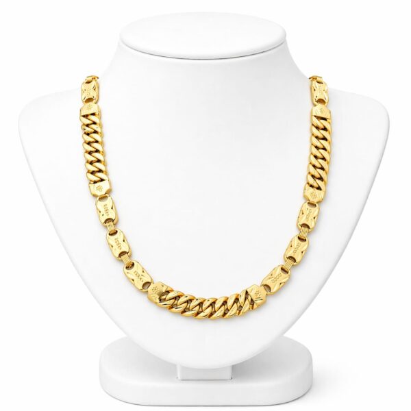 POKAL WITH NAWABI LATEST DESIGN HIGH -QULITY GOLD PLATED CHAIN FOR MEN