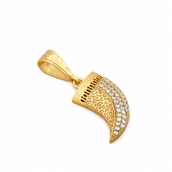 1 GRAM GOLD PLATED LION NAIL WITH DIOMOND PENDANT