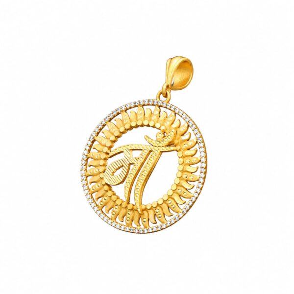 1 gram gold plated maa letter pendent premium quality