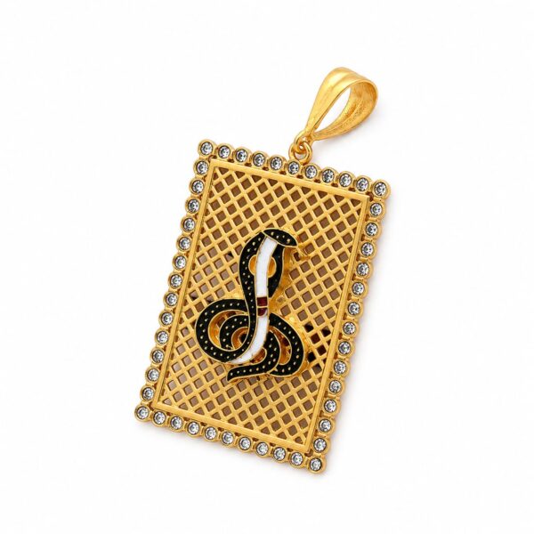 1 GRAM GOLD PLATED GOGA MAHARAJ PENDANT WITH SIDE DIOMOND