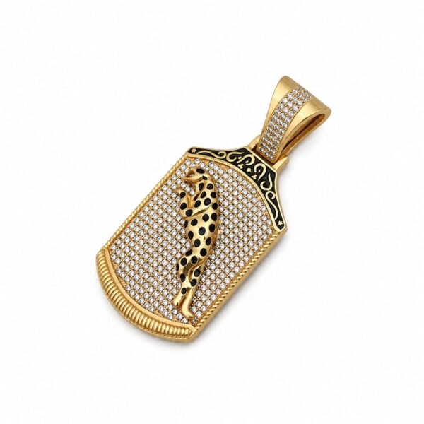 JAGUAR WITH DIOMOND 1 GRAM GOLD PLATED PENDENT