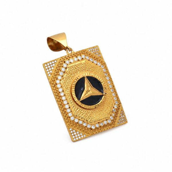 BLACK TRIANGLE LOGO DIOMOND PENDANT