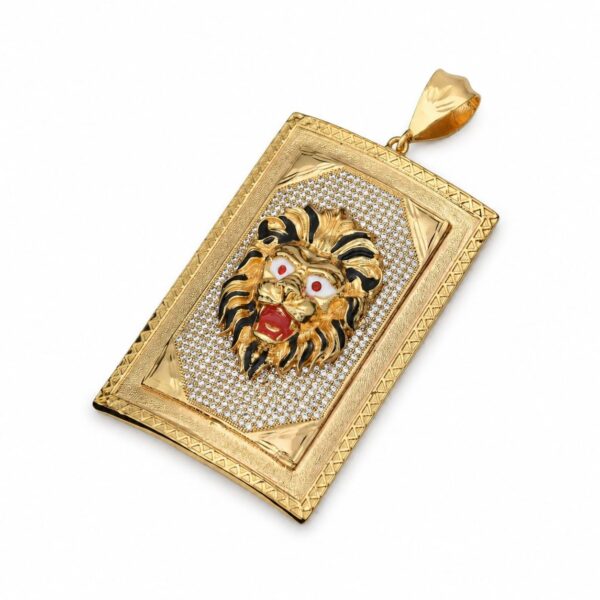 1 GRAM GOLD LION FACE PENDANT FOR MEN